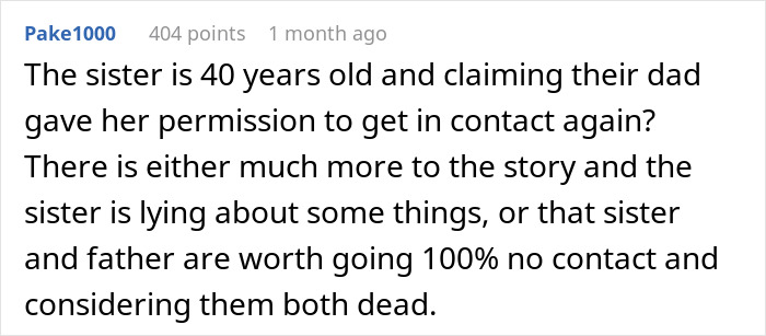 “Late” Half-Sis Lies To Get Dad’s Support With Medical Bills, Shocked Woman Learns Truth Years Later “Late” Half-Sis Lies To Get Dad’s Support With Medical Bills, Shocked Woman Learns Truth Years Later
