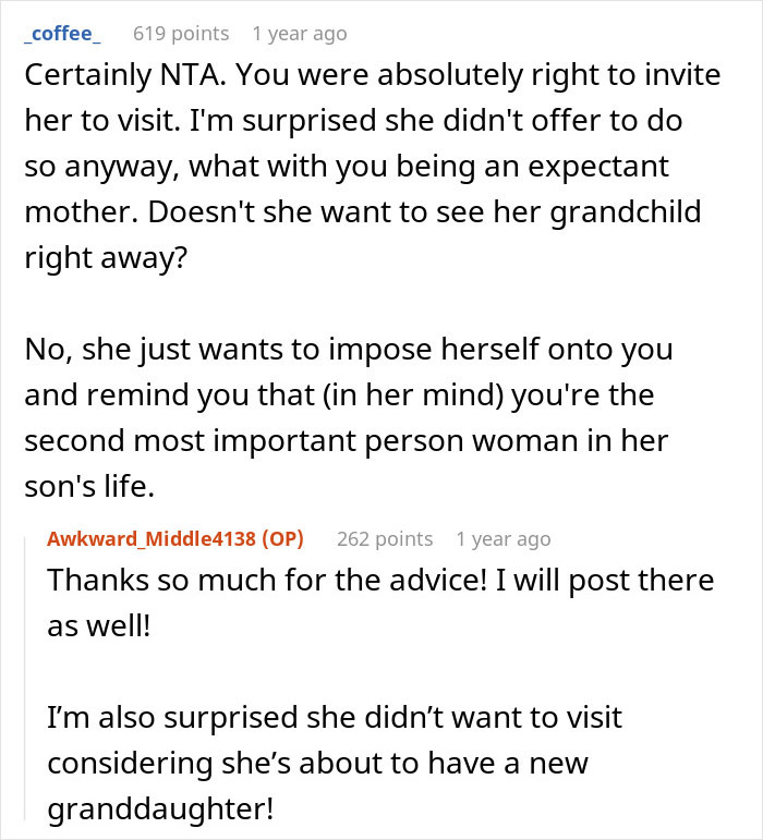 Entitled MIL Can&#8217;t Believe Son &#8216;Chooses&#8217; Wife And Baby Over Her: &#8220;Selfish And Possessive&#8221;