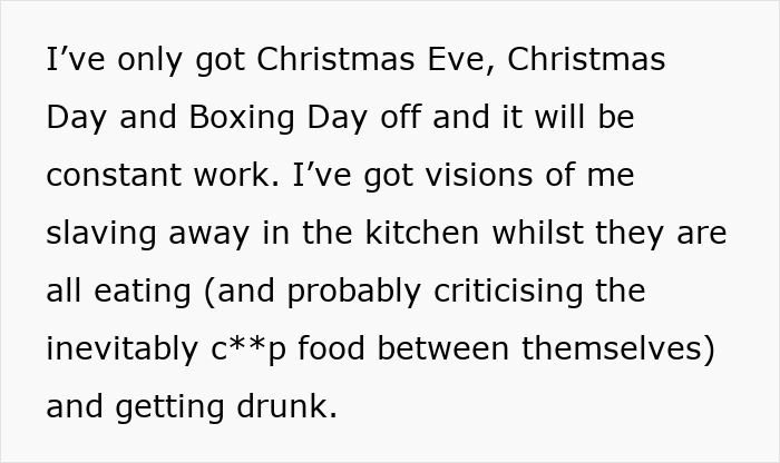 Guy Expects Partner To Cook A Whole Traditional Meal From His Country For Christmas, Balks After She Refuses
