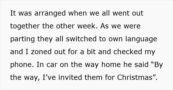 Guy Expects Partner To Cook A Whole Traditional Meal From His Country For Christmas, Balks After She Refuses