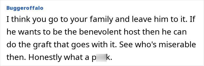 Guy Expects Partner To Cook A Whole Traditional Meal From His Country For Christmas, Balks After She Refuses