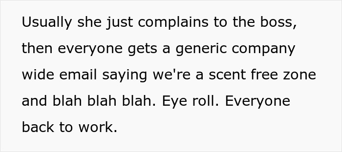 Company Is “Scent Free Zone” Due To Hypochondriac Coworker, Lady Gets In Trouble Due To Hand Soap Company Is “Scent Free Zone” Due To Hypochondriac Coworker, Lady Gets In Trouble Due To Hand Soap