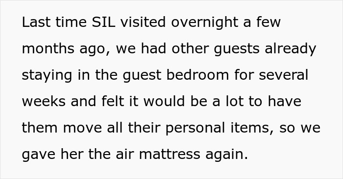 Entitled Pregnant SIL Turns Down Air Mattress, Demands Couple’s Room Instead, They’re Stunned Entitled Pregnant SIL Turns Down Air Mattress, Demands Couple’s Room Instead, They’re Stunned