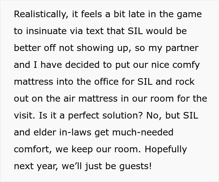 Entitled Pregnant SIL Turns Down Air Mattress, Demands Couple’s Room Instead, They’re Stunned Entitled Pregnant SIL Turns Down Air Mattress, Demands Couple’s Room Instead, They’re Stunned