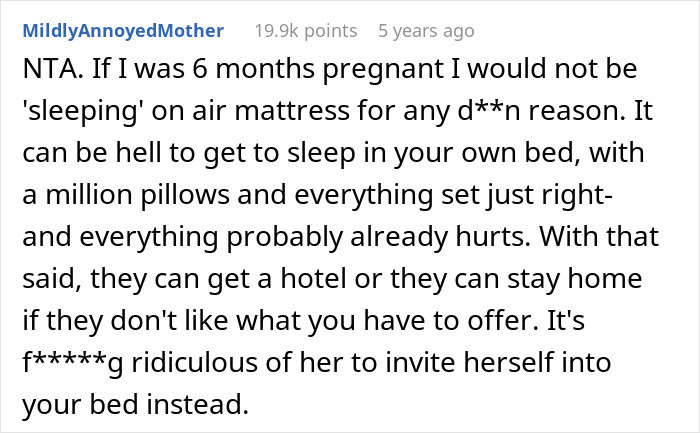 Entitled Pregnant SIL Turns Down Air Mattress, Demands Couple’s Room Instead, They’re Stunned Entitled Pregnant SIL Turns Down Air Mattress, Demands Couple’s Room Instead, They’re Stunned