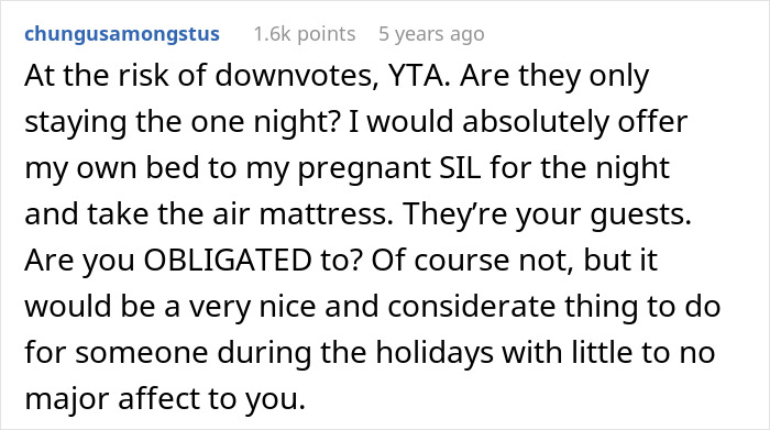 Entitled Pregnant SIL Turns Down Air Mattress, Demands Couple’s Room Instead, They’re Stunned Entitled Pregnant SIL Turns Down Air Mattress, Demands Couple’s Room Instead, They’re Stunned