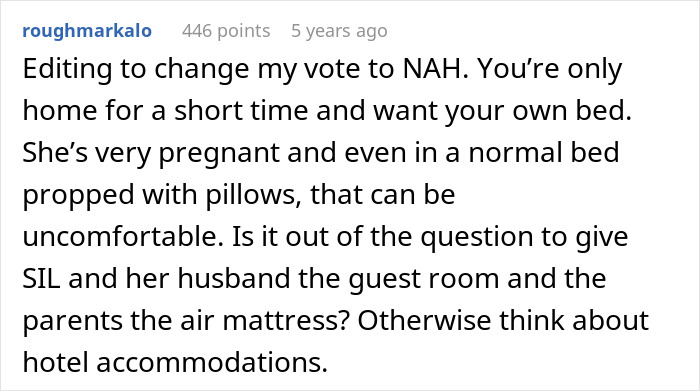 Entitled Pregnant SIL Turns Down Air Mattress, Demands Couple’s Room Instead, They’re Stunned Entitled Pregnant SIL Turns Down Air Mattress, Demands Couple’s Room Instead, They’re Stunned