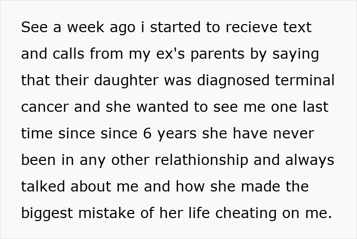 “Am I The Jerk For Not Caring That My Ex-GF Is Terminally Ill?” “Am I The Jerk For Not Caring That My Ex-GF Is Terminally Ill?”