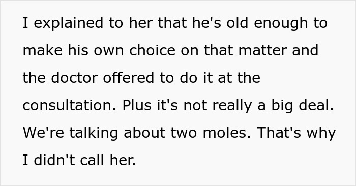 Mom Outraged As Dad Approves 12YO Son’s Mole Removal Without Asking, Calls It Cosmetic Surgery Mom Outraged As Dad Approves 12YO Son’s Mole Removal Without Asking, Calls It Cosmetic Surgery