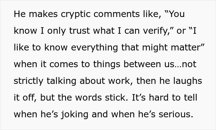 Lady’s Controlling Detective Partner Always Treats Her Like A “Suspect,” She Wonders What To Do