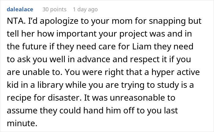 Guy Snaps After His Studies Are Constantly Interrupted With Babysitting Demands: &#8220;He&#8217;s Your Son&#8221;