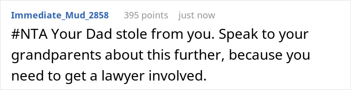 Dad Busted Stealing Son’s Inheritance For New Family, Teen Laughs As Grandparents Cut Him Off Dad Busted Stealing Son’s Inheritance For New Family, Teen Laughs As Grandparents Cut Him Off