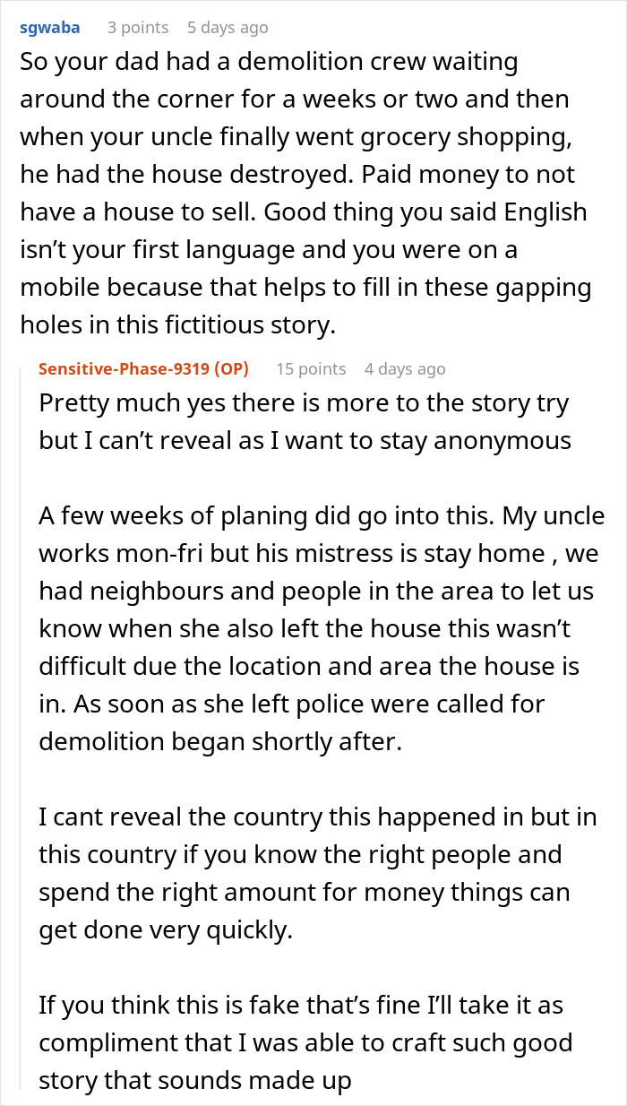Freeloading Guy And Mistress Refuse To Leave Brother’s Home For Years, He Demolishes It As Revenge