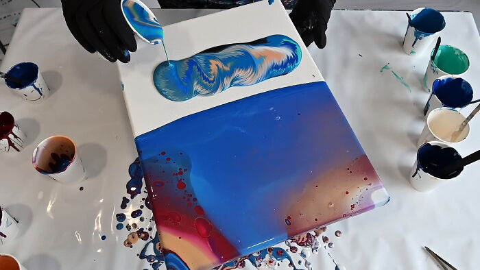 Combine Two Basic Acrylic Pouring Techniques To Create A Beautiful Abstract Landscape Combine Two Basic Acrylic Pouring Techniques To Create A Beautiful Abstract Landscape