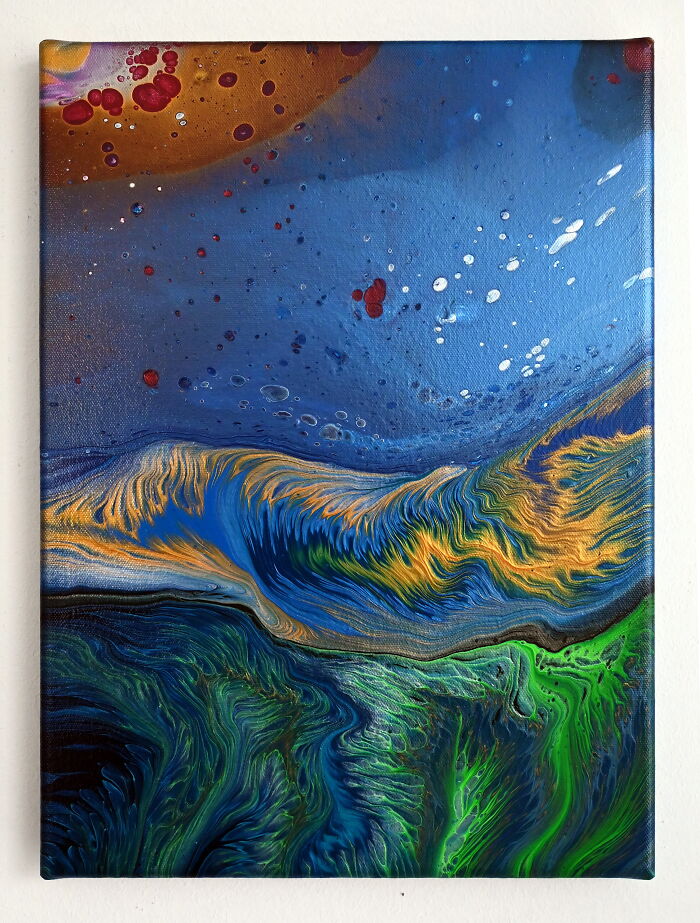 Combine Two Basic Acrylic Pouring Techniques To Create A Beautiful Abstract Landscape Combine Two Basic Acrylic Pouring Techniques To Create A Beautiful Abstract Landscape