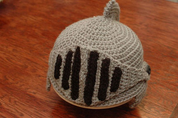 Crocheted Knight’s Helmet Cap Crocheted Knight’s Helmet Cap