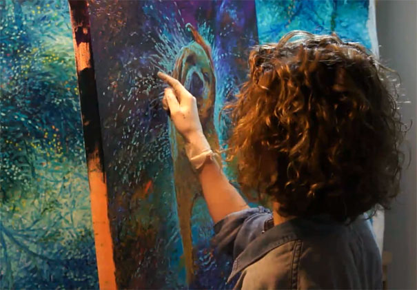 Amazing Finger Paintings by Iris Scott