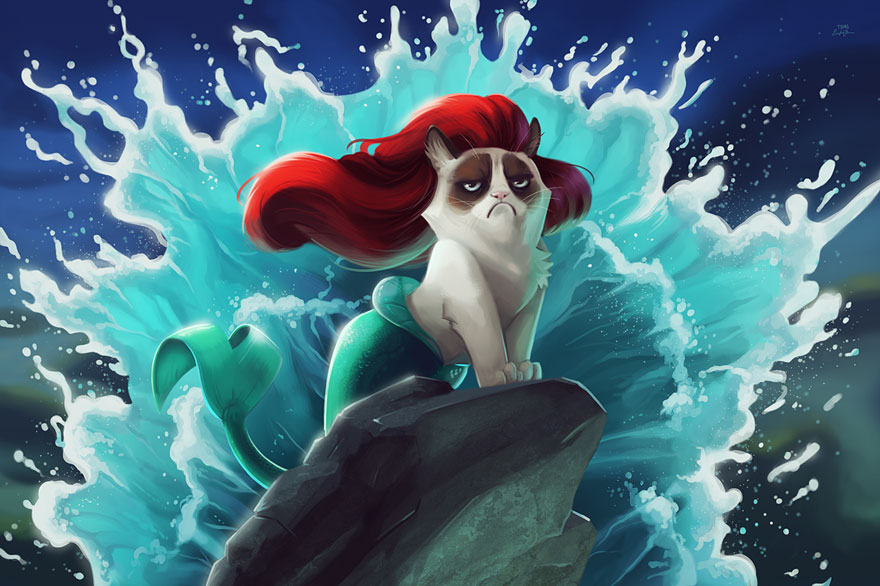 Grumpy Cat Meets Disney, Hates It Grumpy Cat Meets Disney, Hates It