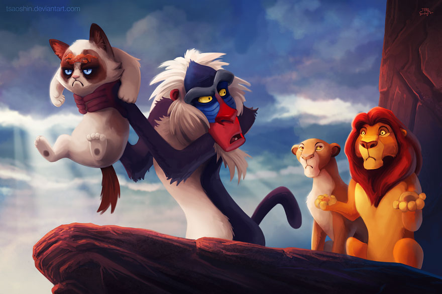 Grumpy Cat Meets Disney, Hates It Grumpy Cat Meets Disney, Hates It