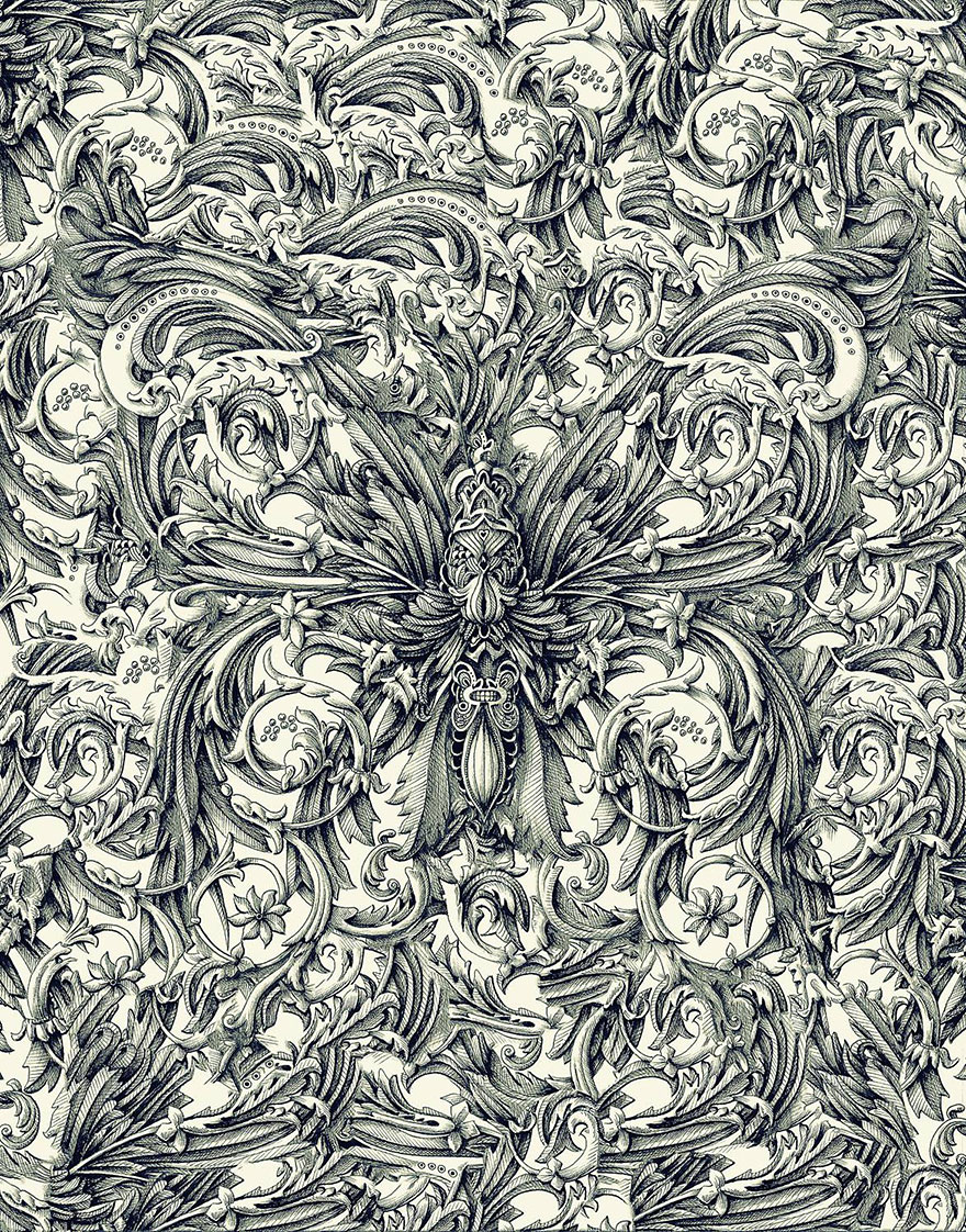 Incredibly Intricate Renaissance-Style Insect Drawings by Alex Konahin Incredibly Intricate Renaissance-Style Insect Drawings by Alex Konahin