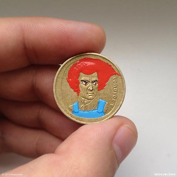 Brazilian Artist Transforms Coins Into Tiny Pop-Culture Portraits (22 pics) Brazilian Artist Transforms Coins Into Tiny Pop-Culture Portraits (22 pics)