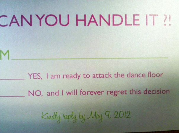 9 Hilarious Wedding Invitations That Simply Can&#8217;t Be Ignored
