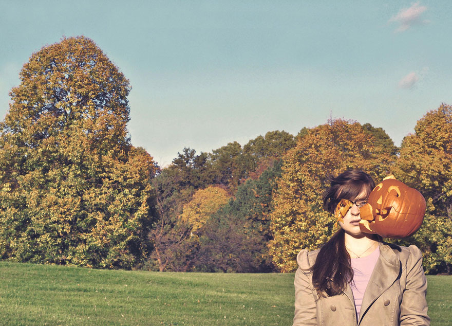 Stuff Being Thrown at My Head: Painfully Funny Self-Portraits by Kaija Straumanis