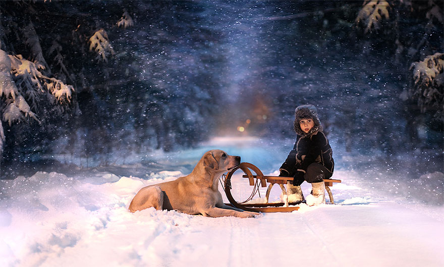 Russian Mother Takes Magical Pictures of Her Two Kids With Animals On Her Farm Russian Mother Takes Magical Pictures of Her Two Kids With Animals On Her Farm