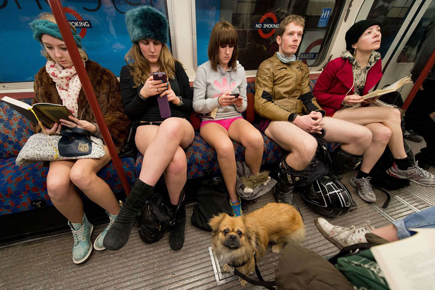 Pantless Commuters from Around The Globe Flood Subways on No Pants Day 2014 Pantless Commuters from Around The Globe Flood Subways on No Pants Day 2014