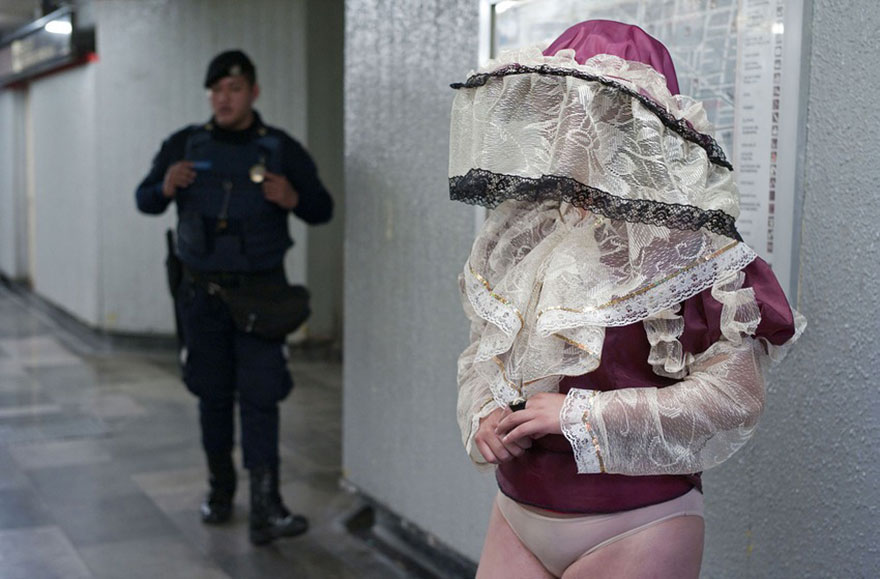 Pantless Commuters from Around The Globe Flood Subways on No Pants Day 2014 Pantless Commuters from Around The Globe Flood Subways on No Pants Day 2014