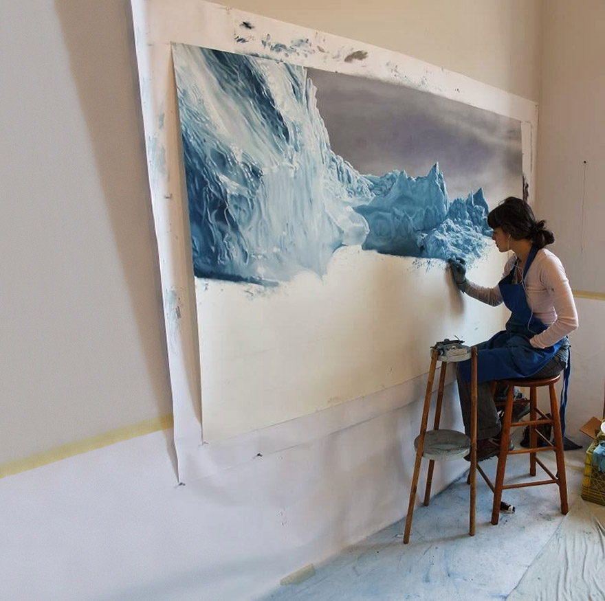 Iceberg Drawings by Zaria Forman Fulfill Late Mother’s Dream And Raise Awareness On Climate Change Iceberg Drawings by Zaria Forman Fulfill Late Mother’s Dream And Raise Awareness On Climate Change