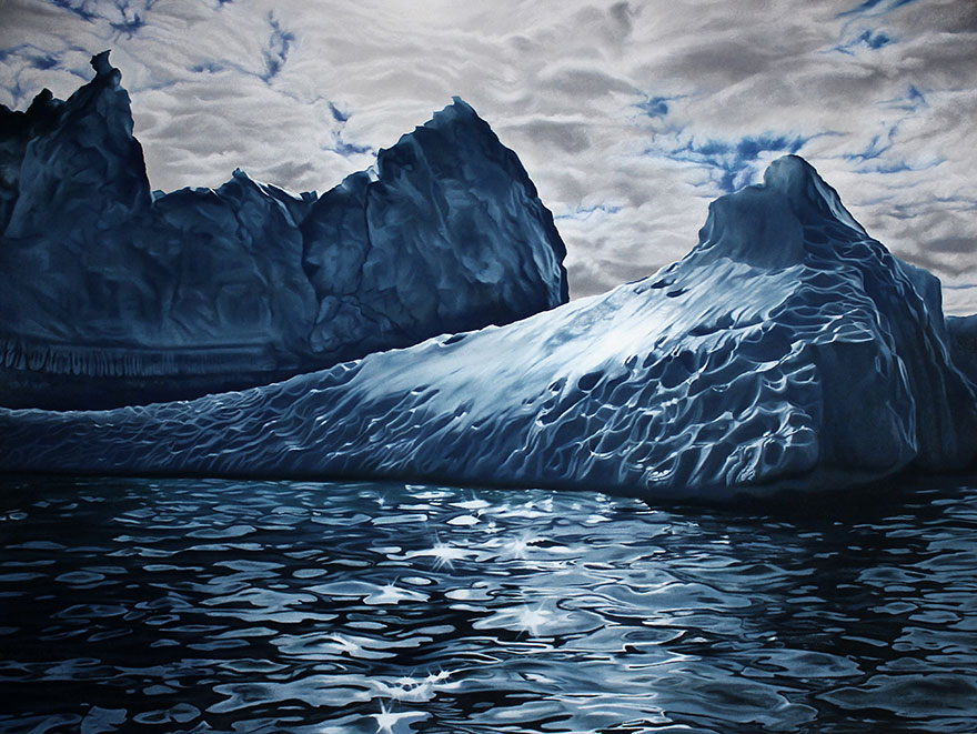 Iceberg Drawings by Zaria Forman Fulfill Late Mother’s Dream And Raise Awareness On Climate Change Iceberg Drawings by Zaria Forman Fulfill Late Mother’s Dream And Raise Awareness On Climate Change
