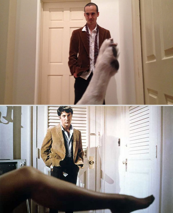 Guy Re-Enacts Famous Movie Scenes With His Boss’s Dog Guy Re-Enacts Famous Movie Scenes With His Boss’s Dog