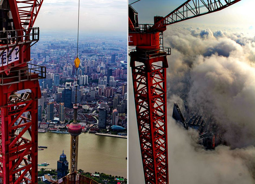 Crane Operator Takes Breathtaking Photos of Shanghai From 2,000 Feet High