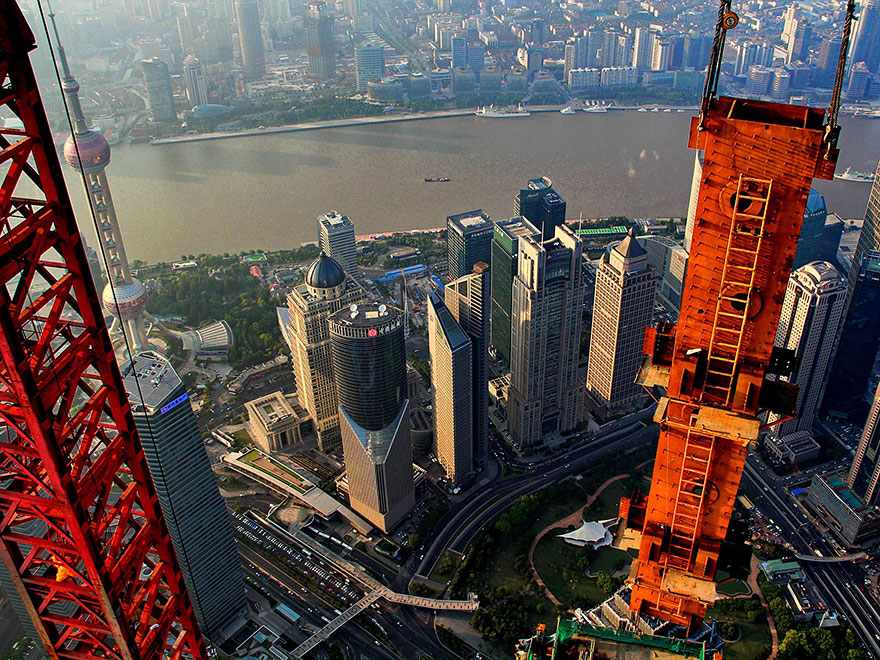 Crane Operator Takes Breathtaking Photos of Shanghai From 2,000 Feet High