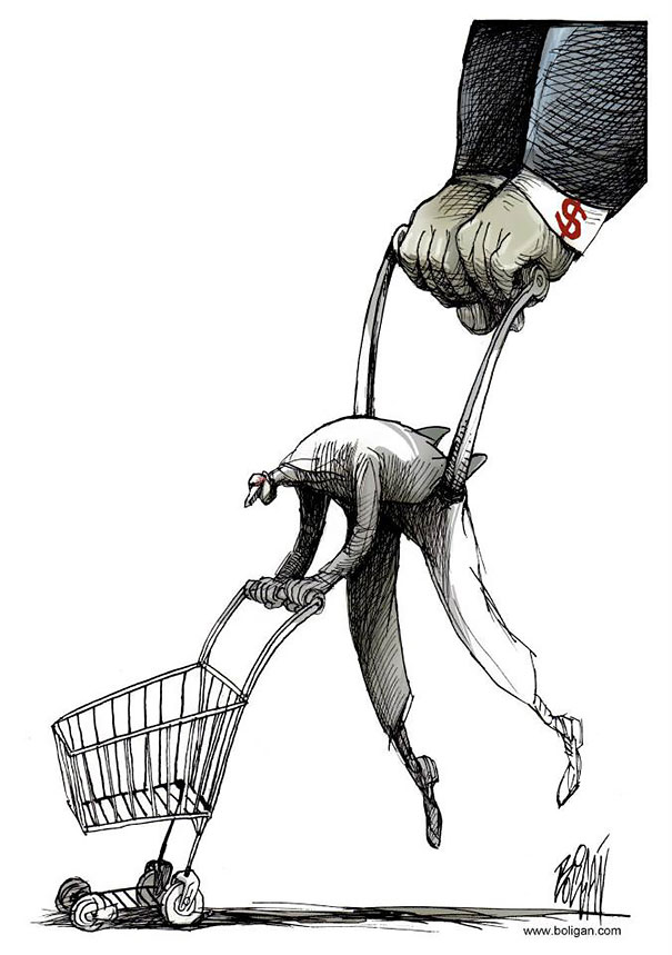 Our Problems and Flaws Turned Into Cartoons by Angel Boligan