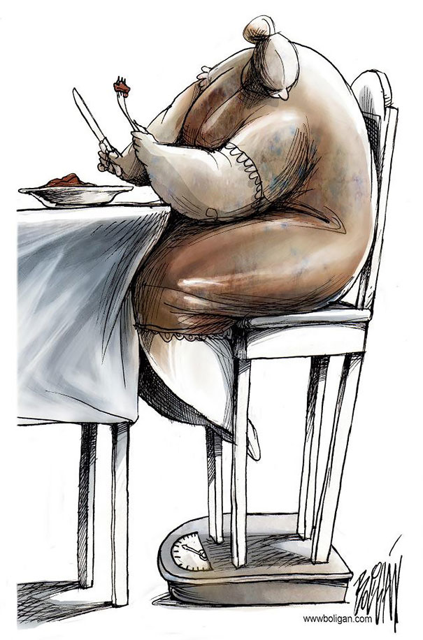 Our Problems and Flaws Turned Into Cartoons by Angel Boligan