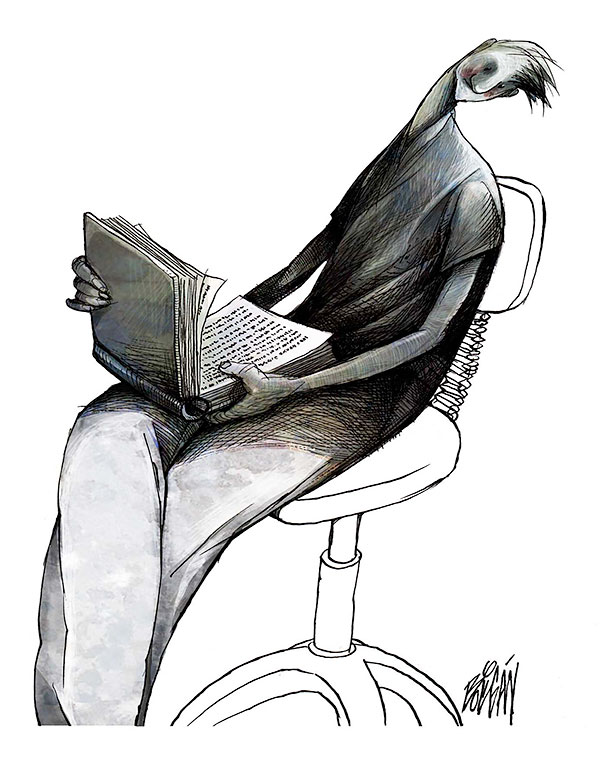 Our Problems and Flaws Turned Into Cartoons by Angel Boligan