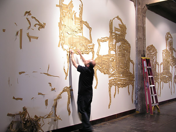 Artist Creates Beautiful Art Using Nothing But Packing Tape