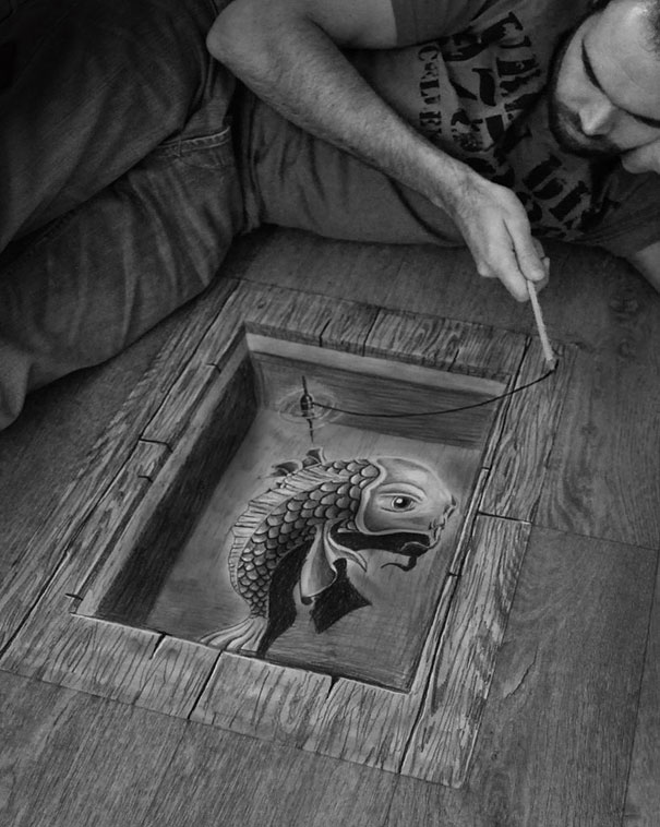 New 3D Pencil Drawings by Ramon Bruin