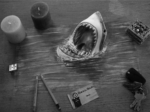 New 3D Pencil Drawings by Ramon Bruin