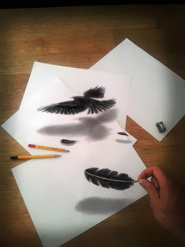 New 3D Pencil Drawings by Ramon Bruin