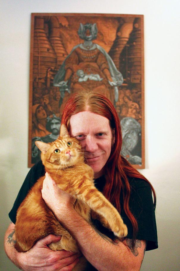 Metal Cats: Hardcore Metal Musicians Pose With Their Cats Metal Cats: Hardcore Metal Musicians Pose With Their Cats