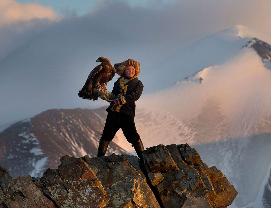 13-Year-Old Kazakh Girl Trained To Become Eagle Hunter 13-Year-Old Kazakh Girl Trained To Become Eagle Hunter