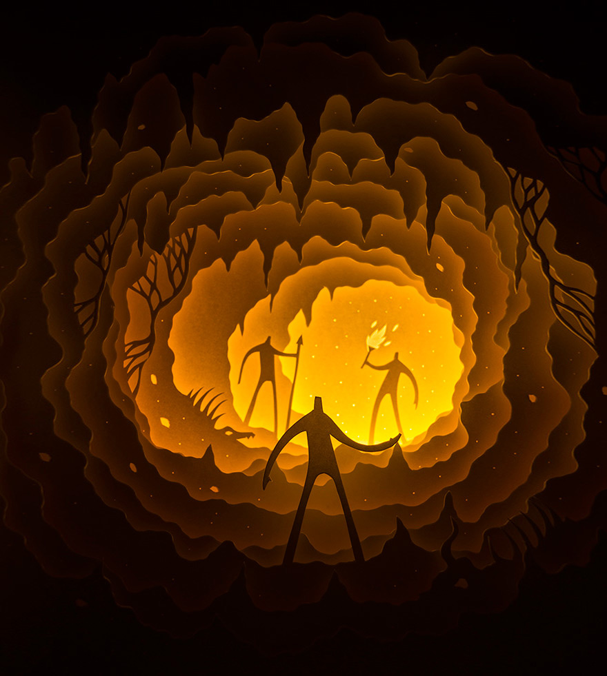 Fairytales Come To Life In Papercut Light Boxes by Hari &#038; Deepti