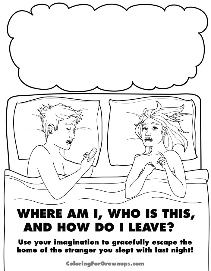 Coloring Book For Grown-Ups Mocks Adult Life