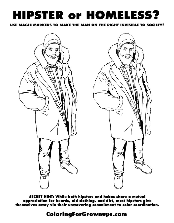 Coloring Book For Grown-Ups Mocks Adult Life