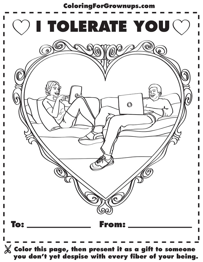 Coloring Book For Grown-Ups Mocks Adult Life