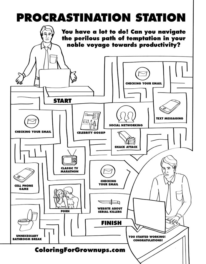 Coloring Book For Grown-Ups Mocks Adult Life