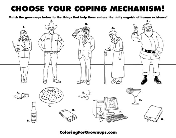 Coloring Book For Grown-Ups Mocks Adult Life